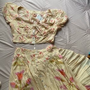 Two piece set from Free People with floral print